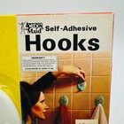 New Nos Mcm  Vintage Self-adhesive 3x Hooks Action Maid 1970s Flower Power Retro