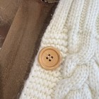 Unisex Infant Swaddle Blanket Knit Baby Stroller Wrap With Hood Ivory