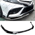 3pcs Front Bumper Lip Compatible With Toyota Camry Se Xse 2021-2024 Gloss Black