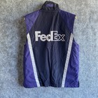 Fedex Vest Stan Herman Navy Blue Purple Reflective Water Resistant Uniform Rg-m