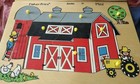 Vtg Fisher Price Wooden Peg Puzzle Farm Animals Barn  507  501 Preschool 12x8