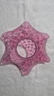 Antique Cranberry Ruffled Glass Oil Gas Lamp Light 9 5  Shade   3 5  Fitter