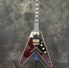 Custom Shop Flying V Electric Guitar Purple H-h Pickups Gold Hardware Guitar
