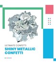 Silver Metallic Confetti Rectangles Jumbo 1 Lb Bag Ultimate Shiny Glitter New