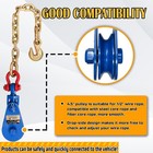 Upgraded Snatch Block With Chain  Snatch Block 4 Ton Wll  For 1 2 Inch Wire Rope