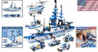 6-in-1 Building Block Set  City Police Battleship - Fun For Kids Ages 6 