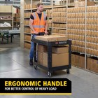 Utility Cart 2 Shelf Heavy Duty 750 Lb Capacity Black Rubbermaid Commercial