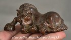 3  Old Chinese Purple Bronze Fengshui 12 Zodiac Year Horse Statue Sculpture 