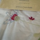 New Rare Pottery Barn Kids Audry Bed Skirt Queen Size Floral Embroidered White
