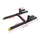 Tractor Bucket Forks 43  Clamp On Pallet Forks W  Adjustable Stabilizer Bar