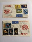Ghana Two 1959 Definitive Issues  First Day Covers 10 08 1959 Posted New York ny