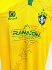 Brazil Soccer Shirt Mens Large Yellow Green Football Jersey Ramacon 12 Brasil