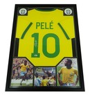 Pele Autographed Signed Brazil World Cup Jersey Custom Framed W  Beckett Bas Coa