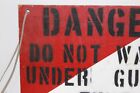 Danger Do Not Walk Under Gun Tube Cavalry Wood Us Army Military Sign