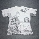 Vintage 90s Nature Silver Springs Florida Wildlife T-shirt Large Rare Mens White