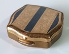 Vintage Gold- Black Stratton England Mini-box Pill Box W  Original Packaging