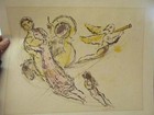 Marc Chagall Unknown Lithograph The Lovers  Signed In The Plate Storage Find