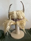 Native American Beaver Skin Top Hat With Beaded Drop