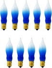 The Dreidel Company Menorah Bulbs  9 Blue   White Electric Menorah Flame Shaped 
