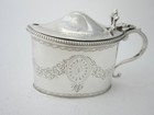 Antique George V Sterling Silver Mustard Pot - 1911 By Z  Barraclough   Sons