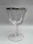 Silver Rimmed Cocktail Glasses  Set Of 7