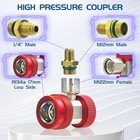 Adapter R134a Air Conditioning Adjustable Quick Coupler Adapters High Low Ac