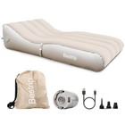  Inflatable Couch With Built In Pump - Upgraded Extra Size Air Full Khaki