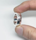 925 Sterling Silver Hammered Thick Wedding Band Ring For Men   Women 