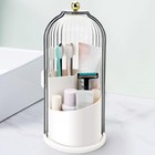 Toothbrush Holders W  Sliding Lid Rotating 3 Slots Bathroom Organizer Countertop