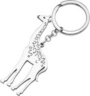 Stainless Steel Keyring Giraffe Keychain Accessories For Women Girls Boys Backpa