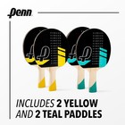 Penn 4-player Ping Pong Paddle Set - 4 X 5 0 Paddles  6 X 3-star Balls  2