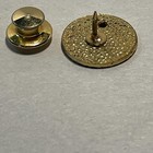 Golden Corral Employee Service Award Lapel Pin Gold Tone Green Rhinestone Enamel