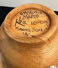 Ambrosia Maple Wood Hand Turned Bowl 2009 Signed Kerr Handmade 9   