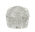 Nice Big Antique Art Deco Thick Cut Crystal Glass Inkwell Rounded Edges