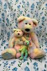 Ty Beanie Xl Buddy  Buddy  And Baby    peace Bear    Set Of 3 Bears Extra Large Rare
