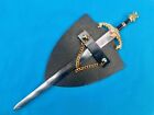 Vintage Spanish Spain Mini Medieval Sword   Shield Letter Opener Wall Decoration