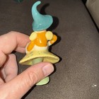Pixie Fairy Sitting On A Mushroom Vintage 1950s  4  Tall   23