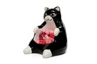 Ceramic Lazy Black Cat Home Decor - Can Be Used As A Candy Dish  Decorative B   