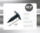  8 X 1 2   100 Qty Phillips Small Black Modified Truss Head Screws  Deep Thread