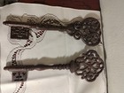 2-vintage Large Cast Iron Decorative Skeleton Keys 12  Wall Decor