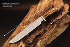 16-inch Premium Handcrafted Damascus Steel Hunting Knife With Leather Sheath