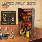 Diy Book Nook Kit diy Miniature House Dollhouse Kit  3d Wooden Puzzles Bookshelf