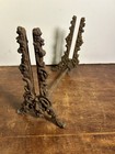 Antique Victorian Cast Iron Ornate Fireplace Screen Holder     12x10x6  -1 Leg