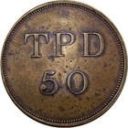  1850 s  New York City Ny-913b  r-6  Daguerrian T P D 50 Eagle Merchant Token