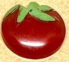Pretty Bakelite Realistic Hp 3d Tomato Vegetable Realistic Button 7 8    Nice
