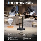 Commercial 2-head Food Heat Lamp adjustable Electric Warming Light 360   Flexible