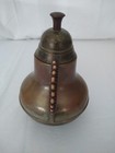 Vintage Copper brass Pot Teapot Wrapped Handle Made In Holland  cracks In Lid 
