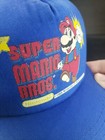 Super Mario Bros Nintendo Licensed Hat Authentic 1988 Vintage Snap Back Cap Blue