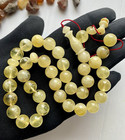 White Natural Baltic Amber 40g  Islamic Prayer Rosary 12 Mm  33 Beads Tesbih