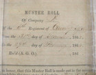Civil War 6th Us Cavalry Partial Muster Signed By Adna Chaffee Brandy Station